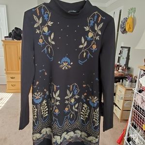 Zara black mockneck dress sz. S